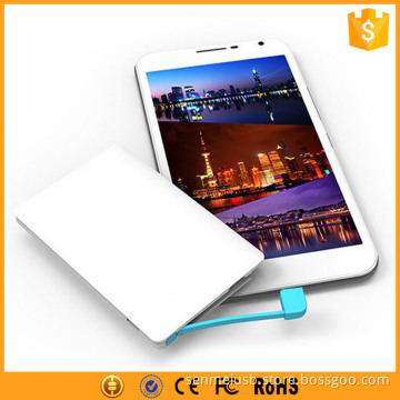 Business card size flat power bank 2000mAh